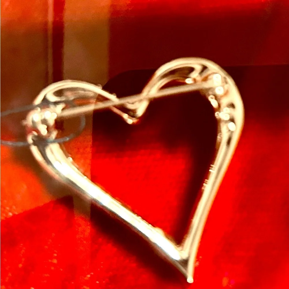 💎✨Swarovski ✨💎 Pave Crystal Signed Open Heart Brooch!! - Picture 5 of 5